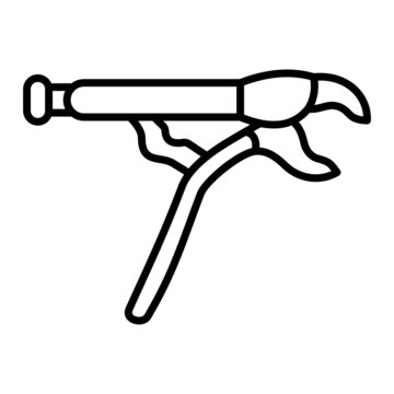 Locking Piler Vector Outline Icon Isolated On White Background