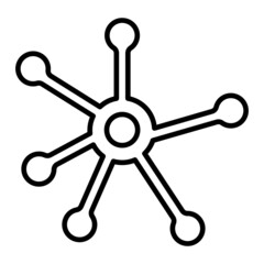 Fototapeta premium Connection Vector Outline Icon Isolated On White Background