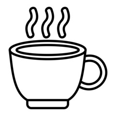 Tea Vector Outline Icon Isolated On White Background