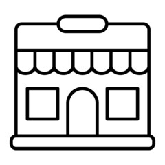 Restaurant Vector Outline Icon Isolated On White Background