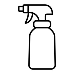 Spray Vector Outline Icon Isolated On White Background