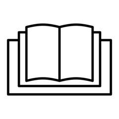 Book Vector Outline Icon Isolated On White Background