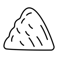 Haystack Vector Outline Icon Isolated On White Background