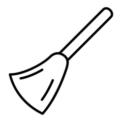 Sweeping Vector Outline Icon Isolated On White Background