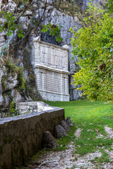 Saint Christophe. France. 10-13-2021.Monument for king Charles Emanuel two at Saint Christophe la...