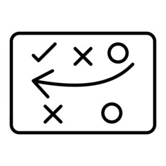 Fototapeta premium Strategy Vector Outline Icon Isolated On White Background