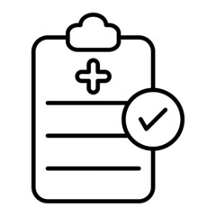 health check Vector Outline Icon Isolated On White Background