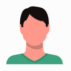 Icon of a man's face with light skin