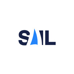 Sail Word Letter Icon Logo Vector