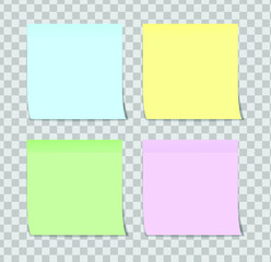 Realistic sticky notes isolated with real shadow on black background. Square sticky paper reminders with shadows, paper page mock up. 