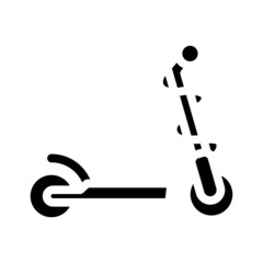 kick scooter glyph icon vector. kick scooter sign. isolated contour symbol black illustration