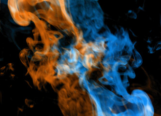 smoke on black