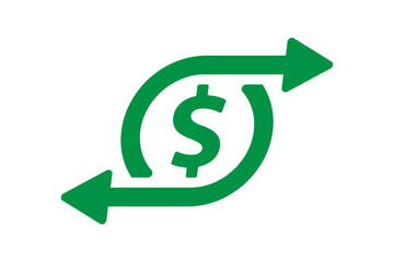 green color fast payment fund icon vector design