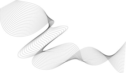 Wave of the black lines. Abstract wavy illustration
