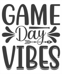 game day vibes softball logo inspirational positive quotes,motivational,typography,lettering design