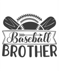 Baseball Brother Printable Vector Illustration