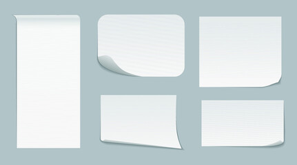 Realistic sticky notes isolated with real shadow Square sticky paper reminders with shadows paper