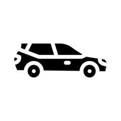 car transport glyph icon vector. car transport sign. isolated contour symbol black illustration