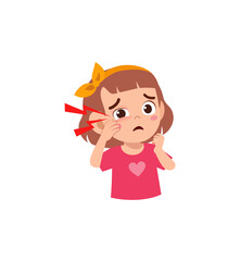 little kid get stye skin problem in the eye