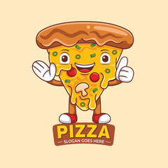 Pizza mascot cute character