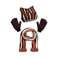 Winter Clothes Seasonal Composition