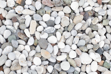 Background of sea stones. Pebble beach