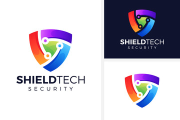 security tech logo design vector illustration