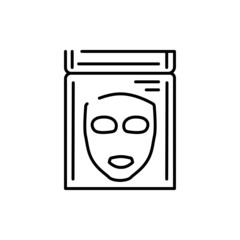 Alginate face mask color line icon. Pictogram for web page