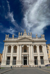 Rome, Italy - June 2000: View on Archbasilica of Saint John Lateran