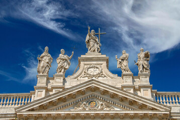 Fototapeta na wymiar Rome, Italy - June 2000: View on Archbasilica of Saint John Lateran
