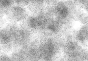 Abstract grunge grey shades watercolor background. Black particles explosion isolated on white background. Abstract dust overlay texture. Black and white ink effect watercolor illustration. 