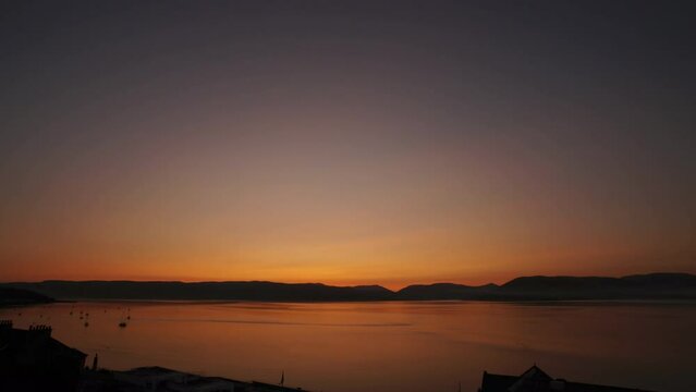 Golden Hour To Blue Hour Over River Clyde, Gourock, Scotland.