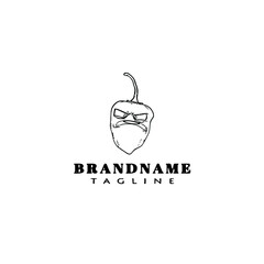 habanero chili peppers logo template icon vector illustration