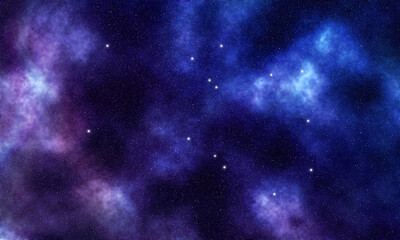 Pegasus star constellation, Night sky, Cluster of stars, Deep space, Winged Horse constellation . © allexxandarx