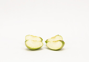 green apple on a white background