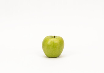 green apple on a white background