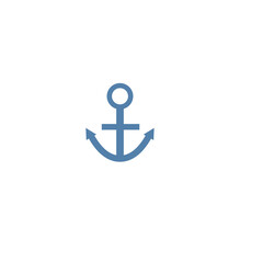 anchor illustration isolated on white background. Logo icon for a marine company, marine pattern, for printing on utensils, textiles, clothes, wallpapers, dishes, souvenirs. © Kseniia