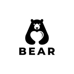 Animal Bear Love Logo 1