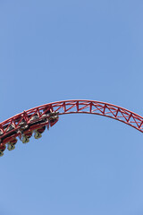 dead loop on the roller coaster people upside down
