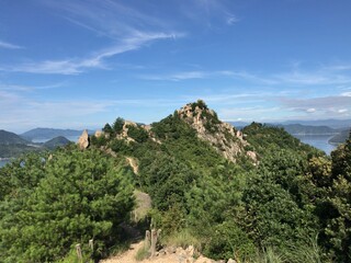 Mountain of Omishima overlooking the Seto Inland Sea