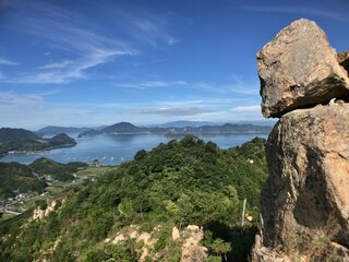 Mountain of Omishima overlooking the Seto Inland Sea