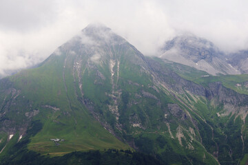 Panorama of Alps opening from Fellhorn peak, Bavaria, Germany	