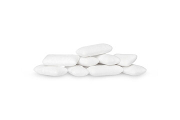 White gum pads isolated on a white background