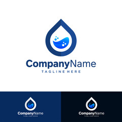 water droplets logo, water vector logo
