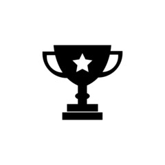 Graphic flat champion cup  icon for your design and website