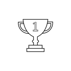 Graphic flat champion cup  icon for your design and website
