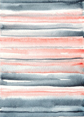 watercolor dark blue and red stripes. hand painting background.