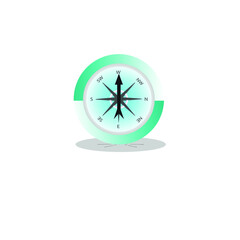 Isolated compass vector with white background