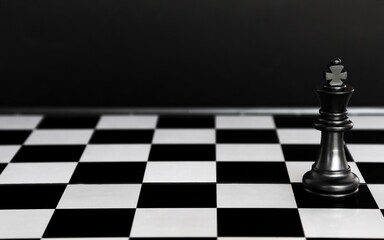 Chess photographed on a chessboard