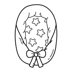 vector Coloring page with doodle  carrier